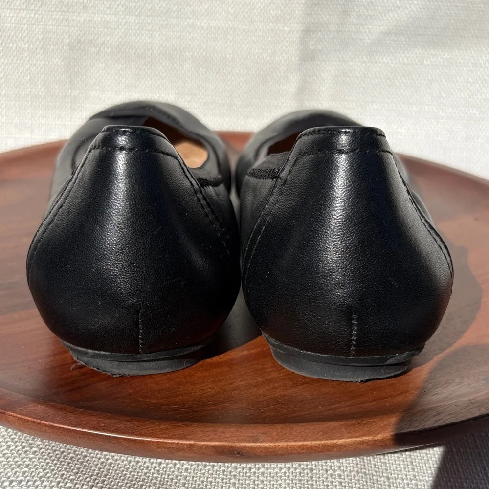 Vionic Women's Caroll Ballet Flats Classic Black Leather